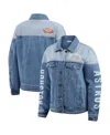 Wear By Erin Andrews Women's Houston Astros Full-button Denim Jacket In Denim