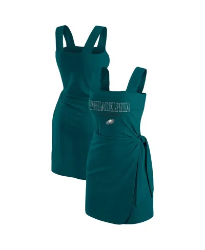 Wear By Erin Andrews Midnight Green Philadelphia Eagles Wrap Dress
