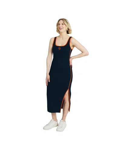 Wear By Erin Andrews Women's Navy Chicago Bears Ribbed Tank Dress