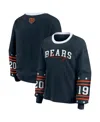 Wear By Erin Andrews Navy Chicago Bears Plus Size Sport Long-sleeve T-shirt In Blue