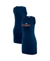Wear By Erin Andrews X Gracie Hunt Navy Denver Broncos Ribbed Tank Dress In Blue