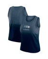 Wear By Erin Andrews X Gracie Hunt Navy Seattle Seahawks Ombre Tank Top In Blue
