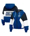 Wear By Erin Andrews Women's Navy/black Indianapolis Colts Color Block Full-zip Windbreaker Jacket In Multi