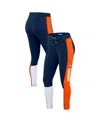 Wear By Erin Andrews Women's Navy/orange Denver Broncos Color-block Leggings In Navy,orange