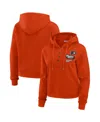 Wear By Erin Andrews Women's Orange Philadelphia Flyers Waffle-knit Pullover Hoodie In Orange