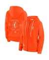 Wear By Erin Andrews Women's Orange Wnba Vintage Full-zip Hoodie In Red