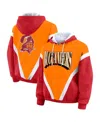Wear By Erin Andrews Women's Orange/red Tampa Bay Buccaneers Retro Crinkle Full-zip Hoodie Windbreaker Jacket In Multi