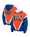 Wear By Erin Andrews Women's Orange/royal Florida Gators Color Block Full-zip Hoodie Windbreaker Jacket In Multi