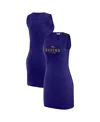 Wear By Erin Andrews X Gracie Hunt Purple Baltimore Ravens Ribbed Tank Dress In Purple