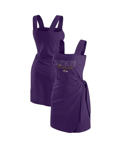 Wear By Erin Andrews Women's Purple Baltimore Ravens Wrap Dress