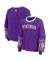 Wear By Erin Andrews Women's Purple Minnesota Vikings Plus Size Sport Long-sleeve T-shirt In Purple