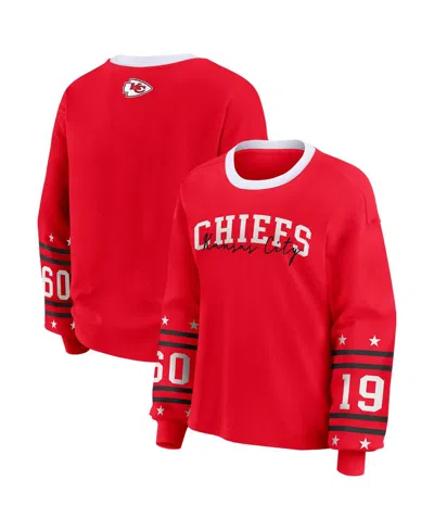 Wear By Erin Andrews Women's Red Kansas City Chiefs Sport Long-sleeve T-shirt