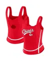 Wear By Erin Andrews Women's Red Kansas City Chiefs Square Neck Tank Top