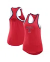 Wear By Erin Andrews Women's Red Los Angeles Angels Color Block Racerback Tank Top In Red