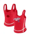 Wear By Erin Andrews Women's Red Philadelphia Phillies Square Neck Tank Top