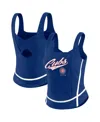 Wear By Erin Andrews Women's Royal Chicago Cubs Square Neck Tank Top