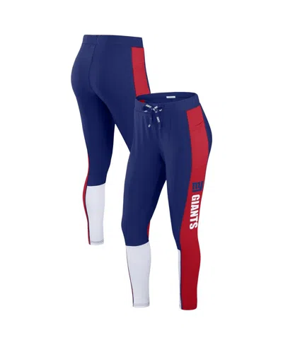 Wear By Erin Andrews Women's Royal/red New York Giants Color-block Leggings In Blue