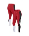 Wear By Erin Andrews Women's San Francisco 49ers Color-block Leggings In Scarlet,black