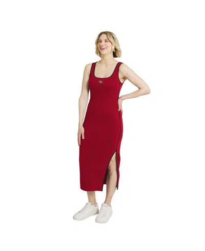 Wear By Erin Andrews Women's Scarlet San Francisco 49ers Ribbed Tank Dress