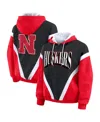 Wear By Erin Andrews Women's Scarlet/black Nebraska Huskers Colorblock Full-zip Windbreaker Jacket In Red