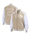 Wear By Erin Andrews Women's Tan Buffalo Bills Tonal Full-zip Bomber Jacket In Tan