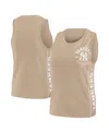 Wear By Erin Andrews Women's Tan Los Angeles Dodgers Tonal Tank Top In Tan