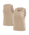 Wear By Erin Andrews Women's Tan New York Yankees Tonal Tank Top In Tan,white