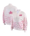 Wear By Erin Andrews Women's Tan Super Bowl Lix Team Print Track Jacket In Tan