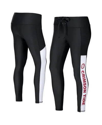 Wear By Erin Andrews Women's  Black Alabama Crimson Tide Rib Knit Leggings