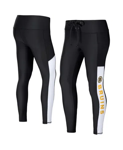WEAR BY ERIN ANDREWS WOMEN'S WEAR BY ERIN ANDREWS BLACK BOSTON BRUINS LEGGINGS