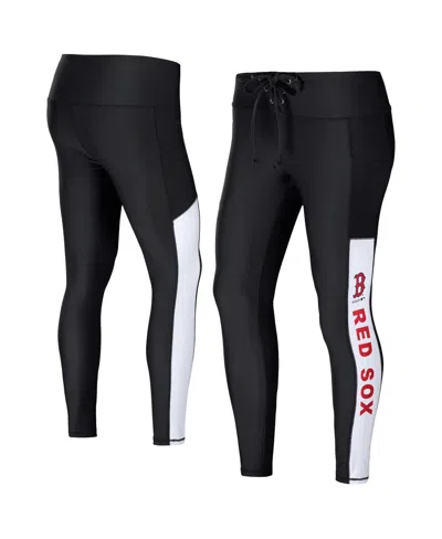 WEAR BY ERIN ANDREWS WOMEN'S WEAR BY ERIN ANDREWS BLACK BOSTON RED SOX LEGGINGS