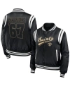 Wear By Erin Andrews Women's  Black New Orleans Saints Bomber Full-zip Jacket In Black
