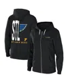 Wear By Erin Andrews Women's  Black St. Louis Blues Sponge Fleece Full-zip Hoodie In Black