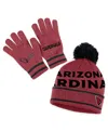Wear By Erin Andrews Women's  Cardinal Arizona Cardinals Double Jacquard Cuffed Knit Hat With Pom And In Cardinal