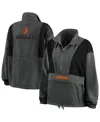 Wear By Erin Andrews Women's  Charcoal Baltimore Orioles Packable Half-zip Jacket In Charcoal
