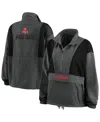 Wear By Erin Andrews Charcoal Boston Red Sox Packable Half-zip Jacket In Charcoal
