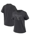 Wear By Erin Andrews Women's  Charcoal Chicago White Sox Oversized Boyfriend T-shirt In Charcoal
