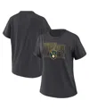 Wear By Erin Andrews Women's  Charcoal Milwaukee Brewers Oversized Boyfriend T-shirt In Charcoal
