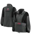 Wear By Erin Andrews Charcoal Minnesota Twins Packable Half-zip Jacket In Charcoal