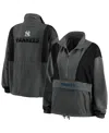 Wear By Erin Andrews Women's  Charcoal New York Yankees Packable Half-zip Jacket In Charcoal