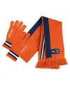 Wear By Erin Andrews Women's  Denver Broncos Scarf And Glove Set In Orange