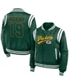 Wear By Erin Andrews Women's  Green Green Bay Packers Bomber Full-zip Jacket In Green