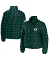 Wear By Erin Andrews Women's  Green Green Bay Packers Puffer Full-zip Jacket In Green