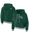 Wear By Erin Andrews Green Green Bay Packers Lace-up Pullover Hoodie In Green