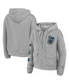 Wear By Erin Andrews Women's  Heather Gray Carolina Panthers Full-zip Hoodie In Heather Gray