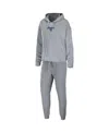 Wear By Erin Andrews Women's  Heather Gray Toronto Maple Leafs Logo Pullover Hoodie And Pants Sleep S In Heather Gray