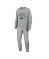Wear By Erin Andrews Women's  Heather Gray Seattle Seahawks Knit Long Sleeve Tri-blend T-shirt And Pa In Heather Gray
