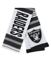 Wear By Erin Andrews Women's  Las Vegas Raiders Jacquard Striped Scarf In White,black