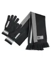 Wear By Erin Andrews Women's  Las Vegas Raiders Scarf And Glove Set In Black,gray