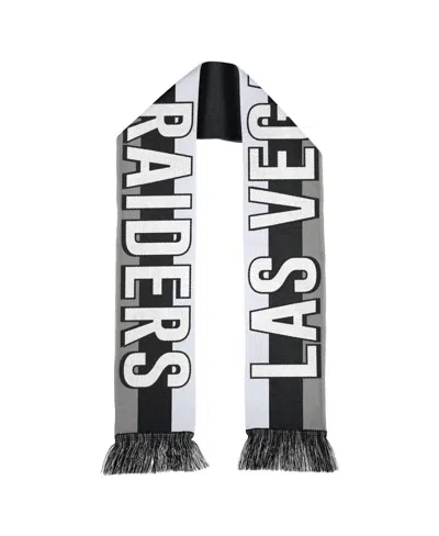 Wear By Erin Andrews Women's  Las Vegas Raiders Stripe Scarf In White,black